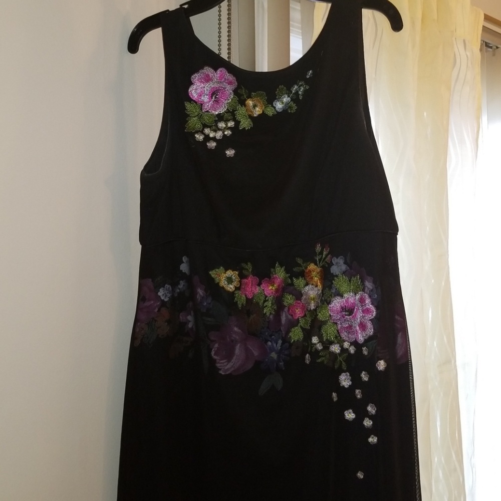 Adrianna Papell Long Black Evening Dress